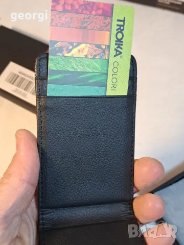Луксозен немски кожен портфейл картодържач   Troika      4/5, снимка 9 - Портфейли, портмонета - 49064970