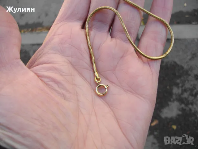 СТАР ПОЗЛАТЕН КЮСТЕК ЗА ДЖОБЕН ЧАСОВНИК, снимка 3 - Антикварни и старинни предмети - 48086429