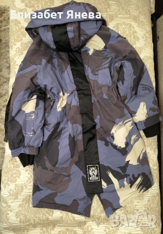 Ефектно дълго яке с цип и тик-так копчета, снимка 4 - Якета - 52380831