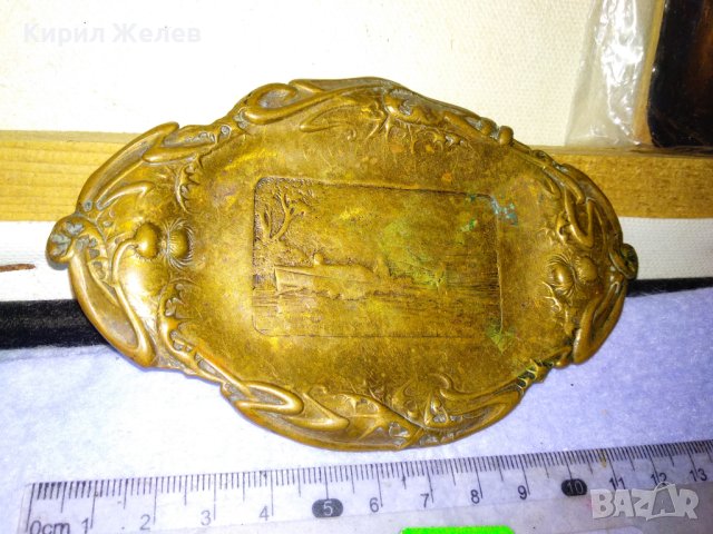 АР НУВО Старинна с КРАСИВА ГРАВЮРА МЕДНА БОНБОНИЕРА ЧИНИЙКА МАЙСТОРСКА РЪЧНА ИЗРАБОТКА сПАТИНА 41543, снимка 5 - Антикварни и старинни предмети - 43738907