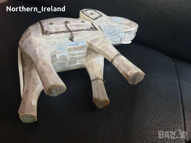 Статуетка слон - седеф , снимка 6 - Антикварни и старинни предмети - 37292819
