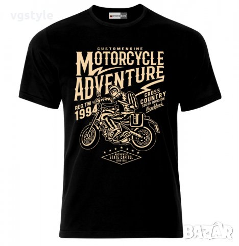 Тениска Моторджийска Мото Мотокрос Ендуро Моторист Мотоциклетизъм Мотор Рокер Moto Motorcycle, снимка 1 - Тениски - 28320186