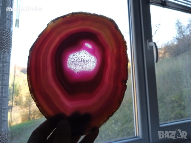 Голяма плочка от естествен ахат,скъпоценен камък за хармония и дълголетие,Родопи,Родопис,, снимка 4 - Декорация за дома - 52267021