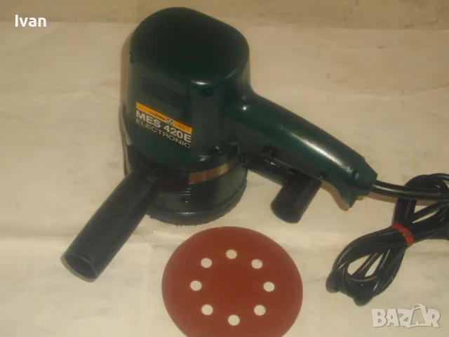 Оригинален немски 2004г. КРЪГЪЛ ЕКСЦЕНТЪР ВИБРОШЛАЙФ 420 вата Професионален MEISTER CRAFT ОТЛИЧЕН, снимка 17 - Други инструменти - 47967122