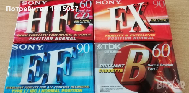SONY, TDK аудио касети, аудиокасети, касетка, нови. SONY HF, SONY FX, SONY EF