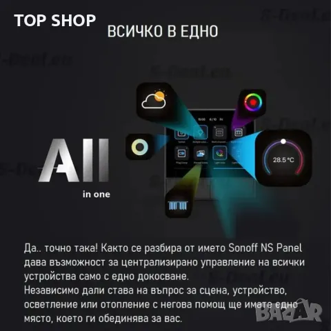 SONOFF NSPanel EU – Смарт ключ за централно управление, снимка 2 - Други - 49157810