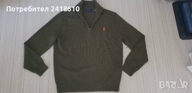 POLO Ralph Lauren Cotton Half Zip Mens Size L НОВО! ОРИГИНАЛ! Мъжки памучен Пуловер с цип!, снимка 12 - Пуловери - 52004650