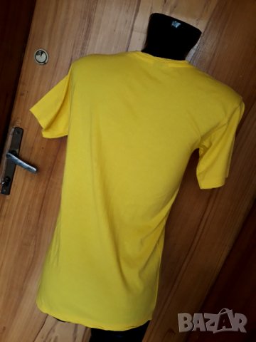 Ярко жълта тениска с лъв С, снимка 3 - Тениски - 32856388