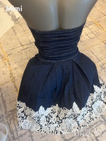 Кукленска дънкова рокля , снимка 6 - Рокли - 51055893