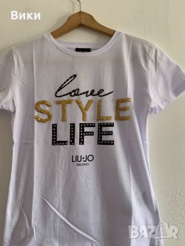 Liu Jo Бяла тениска, снимка 2 - Тениски - 26595393
