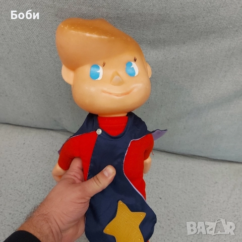 Стара Рядка Соц Българска Играчка с Музикален Механизъм Кукла Сънчо Лека Нощ Деца , снимка 2 - Колекции - 52144555