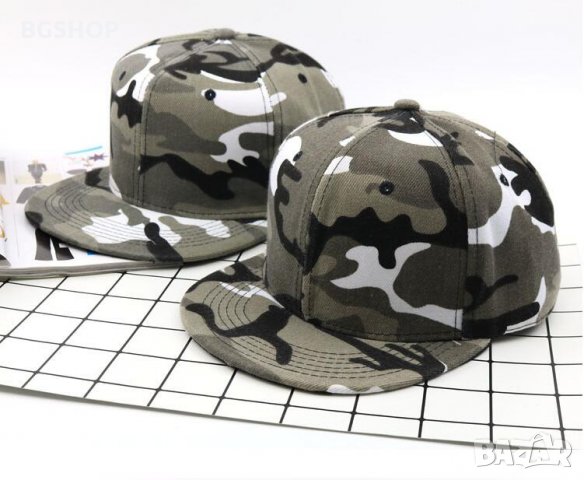 Хип - Хоп шапка - Сив камуфлаж , снимка 2 - Шапки - 27398536