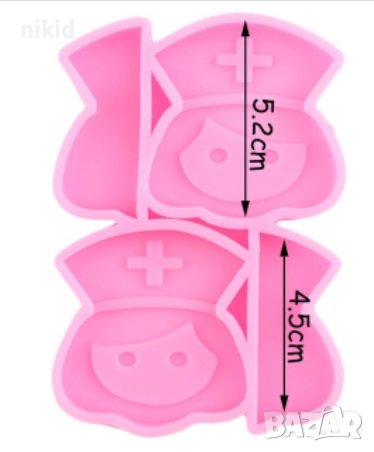 Лекар медицинска сестра лекарски силиконов молд форма фондан шоколад гипс смола декор, снимка 2 - Форми - 36884660