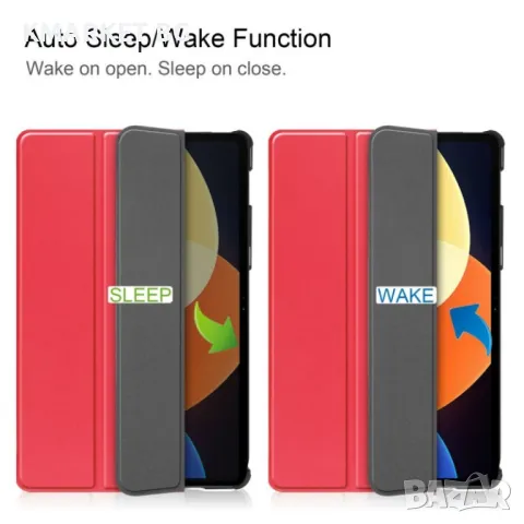 Xiaomi Pad 5 Pro 12.4 (2022) Кожен Калъф и Протектор, снимка 10 - Калъфи, кейсове - 48278148