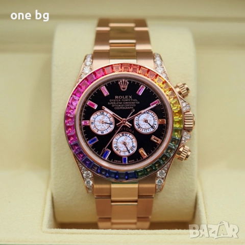 Rolex Daytona GOLD ROSE RAINBOW , снимка 2 - Мъжки - 40501582