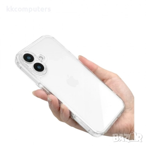 Силиконов кейс MBX 2mm и Протектор За iPhone 16 Plus (6.7), Прозрачен, снимка 2 - Калъфи, кейсове - 51962162