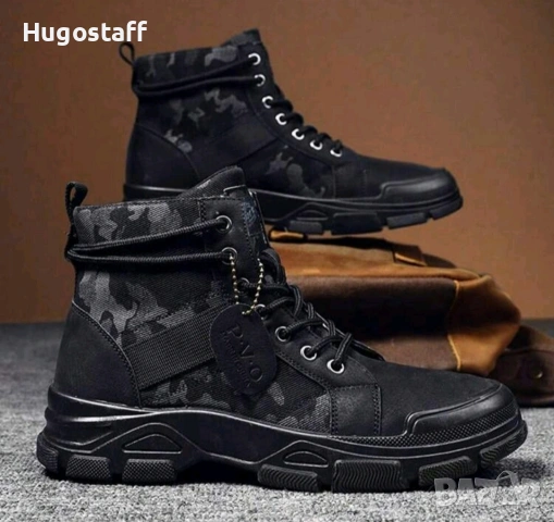 Нови мъжки кубинки камуфлажни непромокаеми боти ботуши тактически обувки N 45/46, снимка 14 - Мъжки боти - 52635455