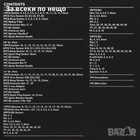 Гедоре 216 части 1/2'', 1/4'' и 3/8'' JCB, снимка 5 - Гедорета - 50344825