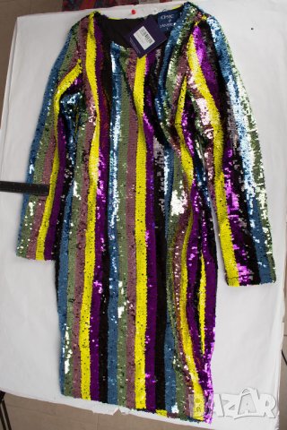 Многоцветна рокля с пайети рокля Tantra , снимка 5 - Рокли - 28955665