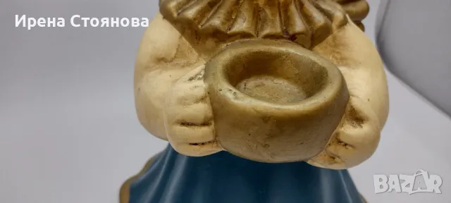 Декоративен,  коледен ангел с място за свещ, Германия. Височина 36 см, снимка 16 - Декорация за дома - 48095919