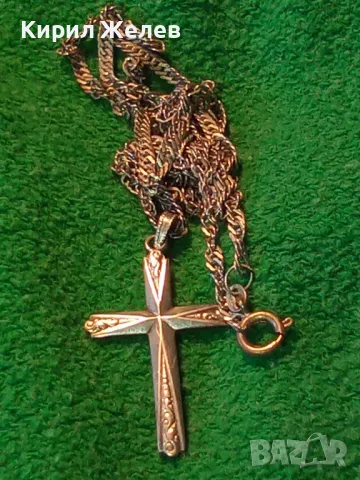 СТАР ОРНАМЕНТИРАН СРЕБЪРЕН КРЪСТ СРЕБРО 835 N с СРЕБЪРНА ВЕРИЖКА СРЕБРО 900 МАЙСТОРСКА РАБОТА 50113, снимка 18 - Антикварни и старинни предмети - 49913117