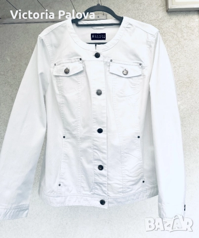 Класическо бяло яке деним премиум, снимка 6 - Якета - 52536458