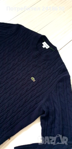 Lacoste Wool / Knit Mens Size 5 - L ОРИГИНАЛ! Mъжки Пуловер, снимка 7 - Пуловери - 52577186