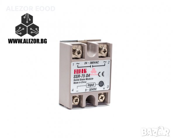 Солид Стейт Реле, Aideepen , Полупроводниково, 3-32VDC, Товароносимост 75 A / 24 - 380 VAC, 20200081, снимка 2 - Друга електроника - 30007448