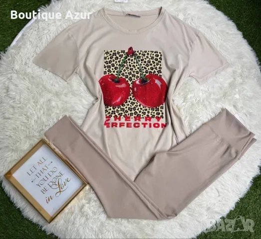 дамски комплекти тениска и клин , снимка 7 - Комплекти - 50332258