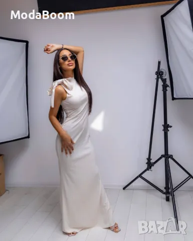 Дълга бяла дамска рокля , снимка 5 - Рокли - 47458338