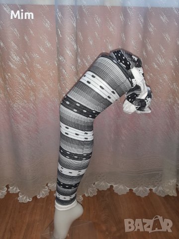 М/L 60 ден Черно бял клин на фигури , снимка 2 - Бельо - 43153855