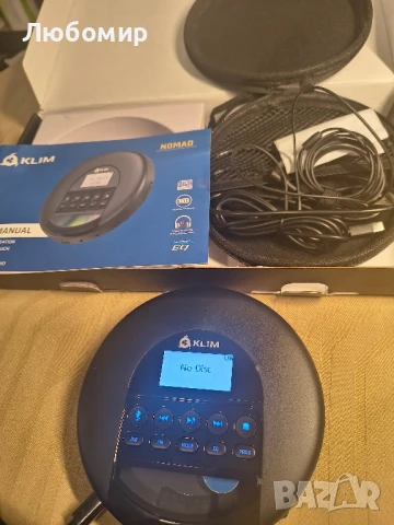 KLIM Nomad - Нов 2023 портативен CD плейър Walkman с Bluetooth и FM радио 

, снимка 3 - Радиокасетофони, транзистори - 50828670