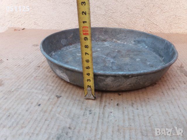 кована възрожденска тавичка - медна, калайдисана , снимка 6 - Антикварни и старинни предмети - 37491752