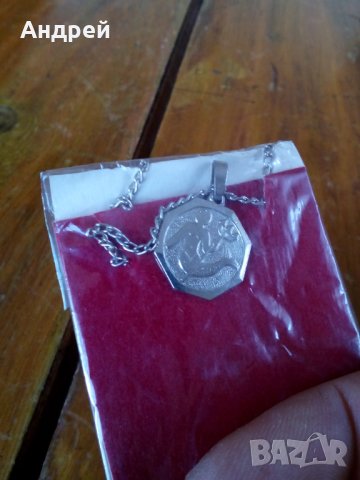 Старо колие зодия водолей, снимка 2 - Други ценни предмети - 28512395