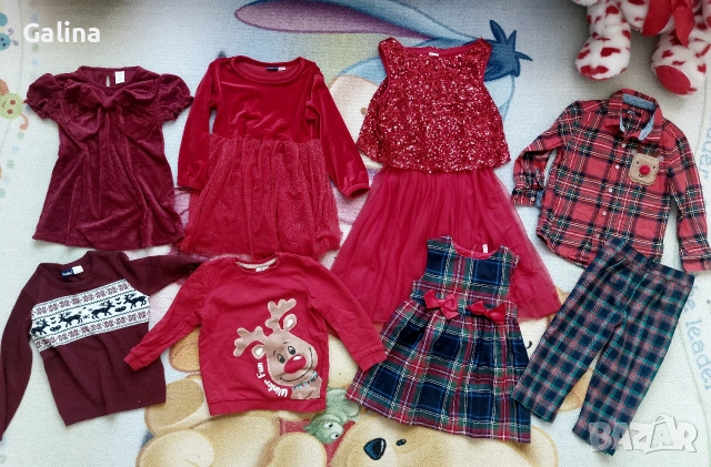 коледни дрешки мама бебе и дете , снимка 2 - Детски рокли и поли - 52813007
