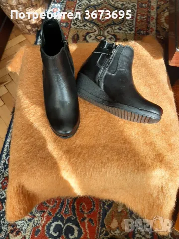 Дамски кожени обувки  боти