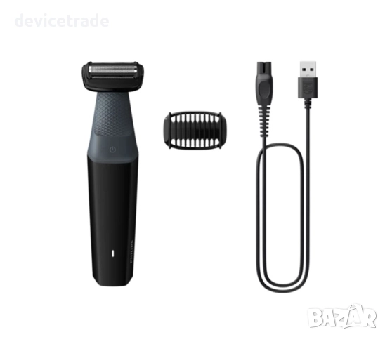 Тример за тяло, Philips, BG3017/01, Wet & Dry, черен