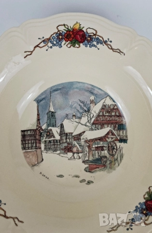 Стар сервиз за хранене - Sarreguemines, Франция, снимка 4 - Сервизи - 52146978