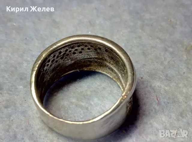 СКЪПОЦЕНЕН СРЕБЪРЕН ПРЪСТЕН СРЕБРО 925 с БЯЛА ПОЗЛАТА с ЮВЕЛИРНО ФАСЕТИРАНИ БЛЕСТЯЩИ ЦИРКОНИ 43075, снимка 7 - Пръстени - 50023324