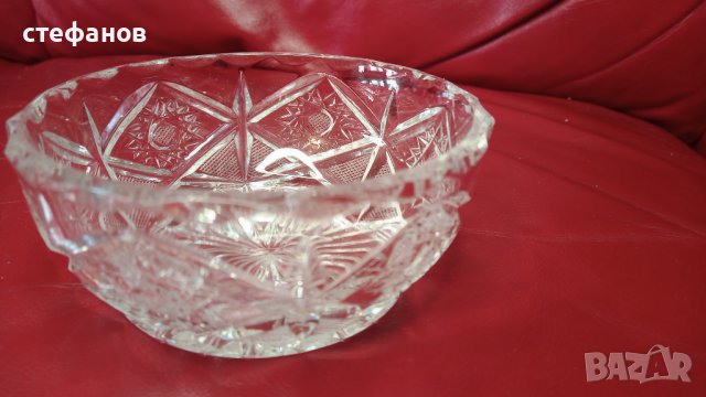 Кристална бонбониера, ръчна гравюра, снимка 5 - Прибори за хранене, готвене и сервиране - 43625190