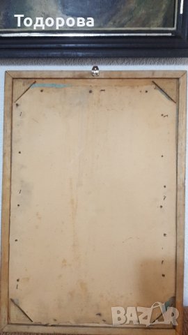 Стара картина-Зимен пейзаж, снимка 3 - Антикварни и старинни предмети - 27600158