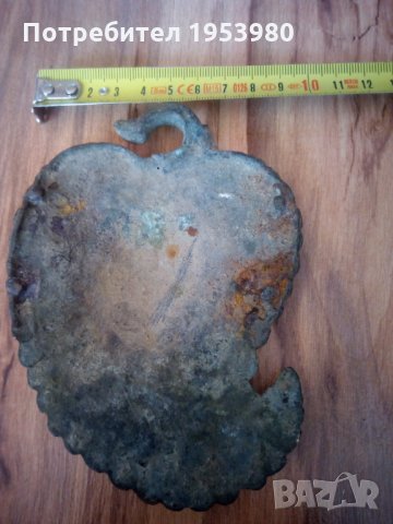Стара бронзова пафта единичка, снимка 2 - Антикварни и старинни предмети - 27763508