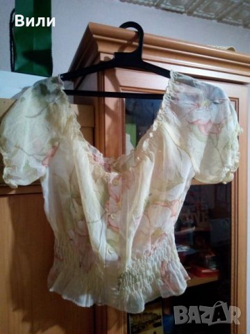 Дамска блуза с къс ръкав, снимка 1 - Корсети, бюстиета, топове - 26681393