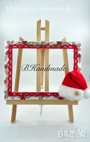 Ръчно изработени, коледни рамки за снимки - 10/15 и 13/18, снимка 4 - Декорация за дома - 43337379
