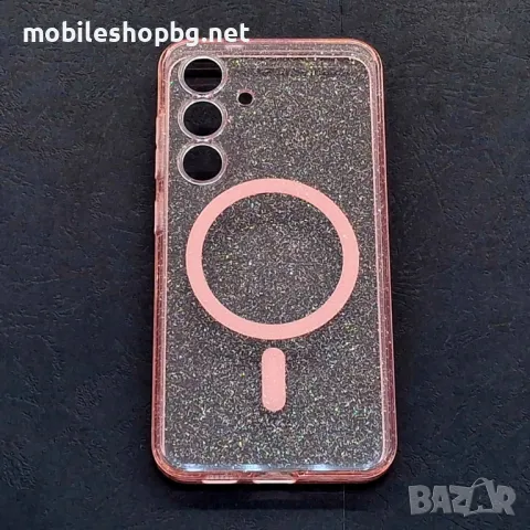 Samsung Galaxy S25 /S25 Ultra кейс MagSafe розов с брокат , снимка 7 - Калъфи, кейсове - 49482323