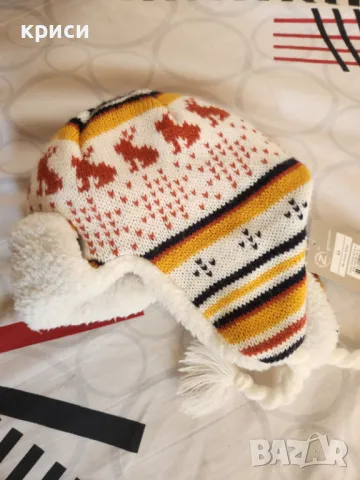 Детска нова топла зимна шапка 44/52 см. 3месеца, снимка 2 - Бебешки шапки - 48982415