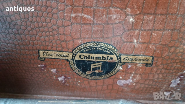 Стар грамофон с манивела - Columbia - 1930" година - Great Britain, снимка 7 - Антикварни и старинни предмети - 53007440