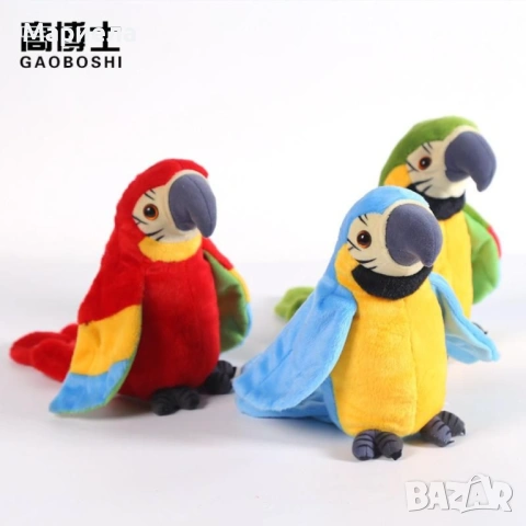 Плюшена играчка говорещ Папагал, снимка 2 - Музикални играчки - 53181518