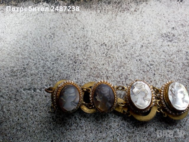 Гривна със седефени камеи, снимка 6 - Гривни - 32221869