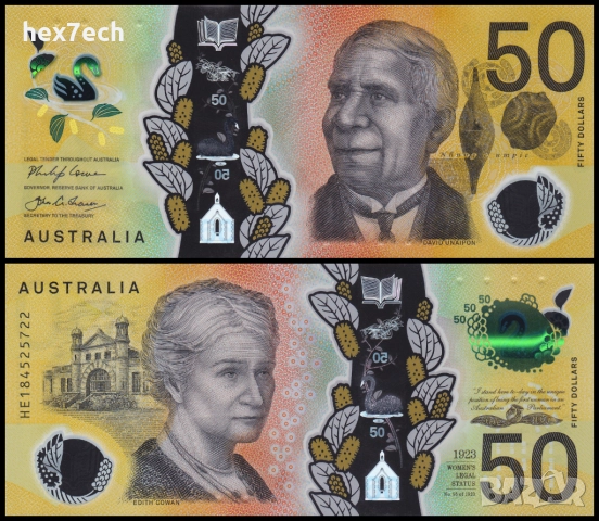 ❤️ ⭐ Австралия 2023 50 долара полимер UNC нова ⭐ ❤️
